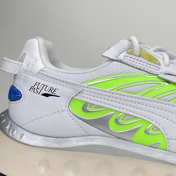 Puma Men\'s Wild Rider Tecno White Green Glare Sneakers Size 10.5 381596-03 main image 6